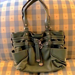 NWT B. Makowsky Forest Green Leather Purse.